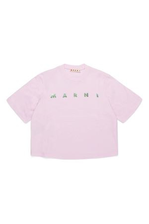 pink cotton tshirt MARNI KIDS | M01317M00HZ0M347